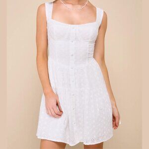 Lulus White Bustier Mini Dress